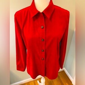 Talbots Ultra suede red light jacket, size M